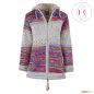 Preview: Wolljacke Maxima Regenbogen Hellgrau Vorderseite